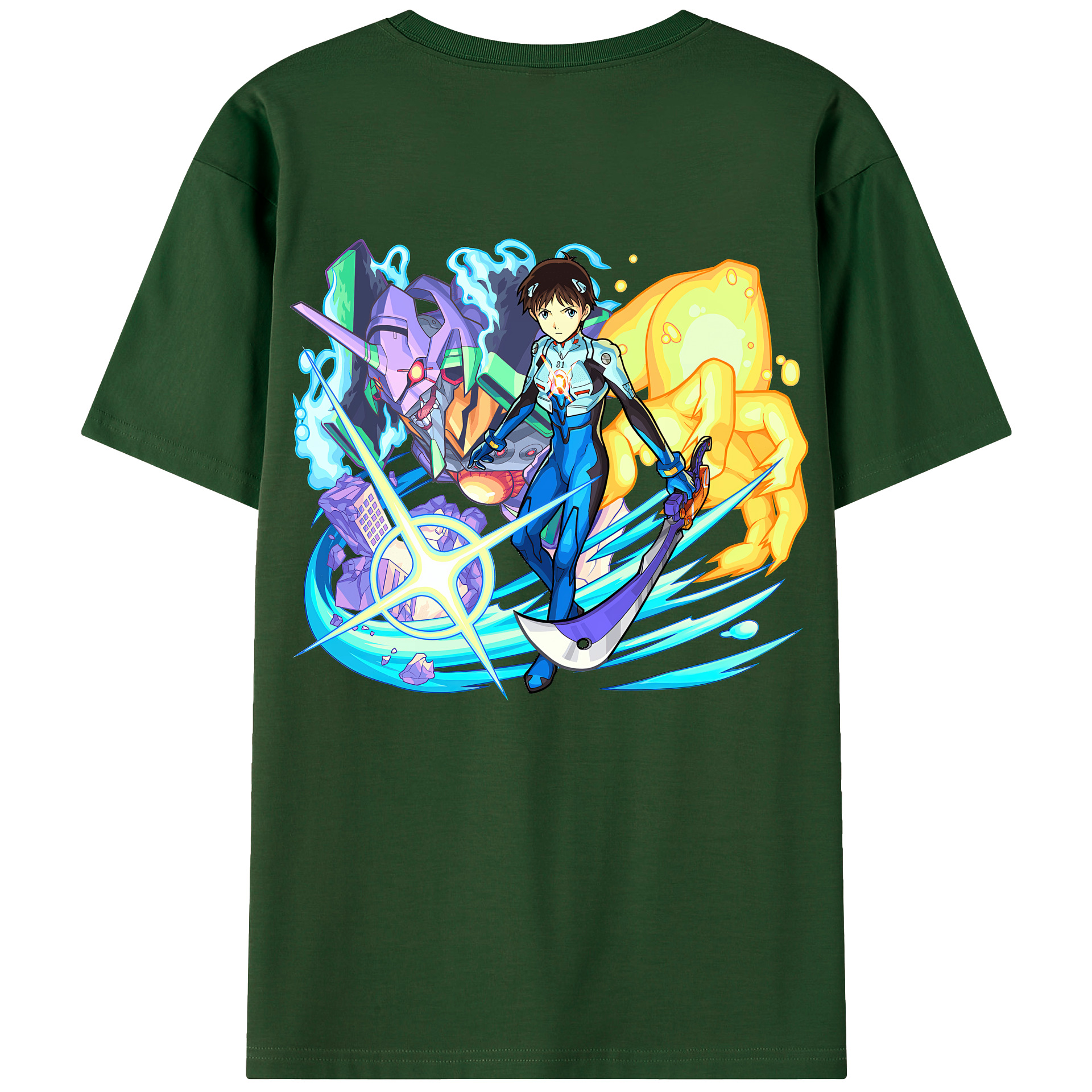 （画像用） EVA 新世紀エヴァンゲリオン 綿100％半袖Tシャツ（背面プリント）